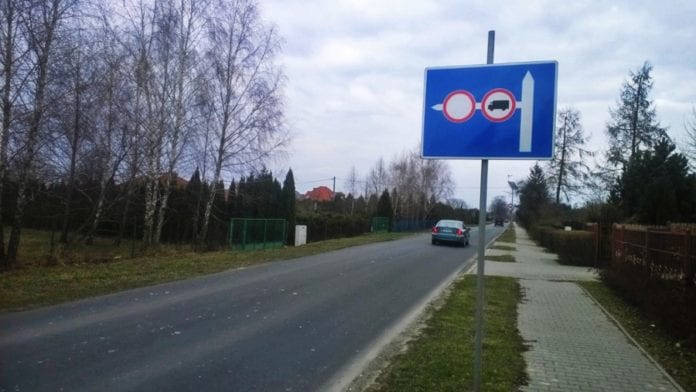 Nowy krepiec droga zakaz