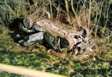 Pijacki rajd zakończony dachowaniem