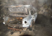 Auto, skuter i rowery poszły z dymem