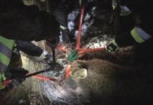 Godzinami cierpiał w pułapce