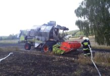 Kombajny w ogniu
