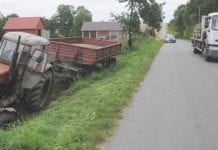 Wypadł z kabiny pod koła