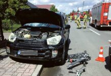 Zmarła potrącona rowerzystka