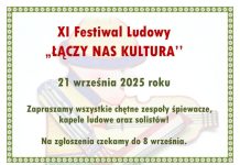 Zaproszenie na XI Festiwal Ludowy