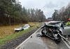Wypadek na trasie Chełm-Włodawa. Dwa auta kompletnie rozbite